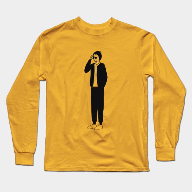 Cool character illustration Long Sleeve T-Shirt by Musicartnlife